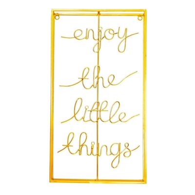 Enjoy The Little Things Metal Word Art- by Bombay Duck