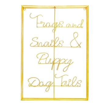 Grenouilles et escargots & Puppy Dog Tails Metal Word Art - par Bombay Duck 2
