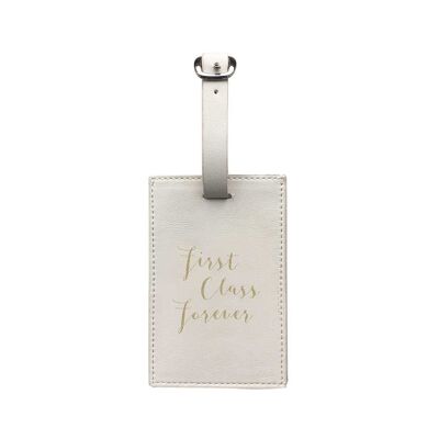 First Class Forever Luggage Tag Cream- by Bombay Duck