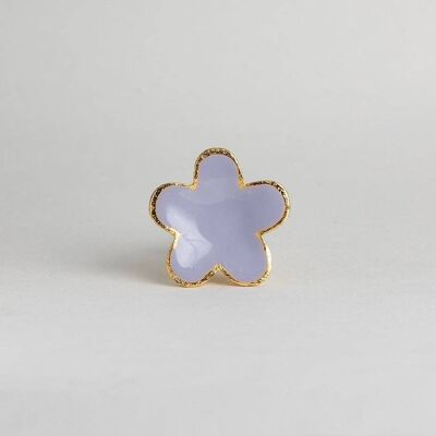 Enamel Flower Knob Lilac- by Bombay Duck