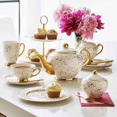 Enchante Speckled Gold Sugar Bowl- by Bombay Duck