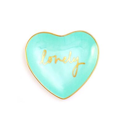 Darling Heart Trinket Dish Lovely Aqua- by Bombay Duck