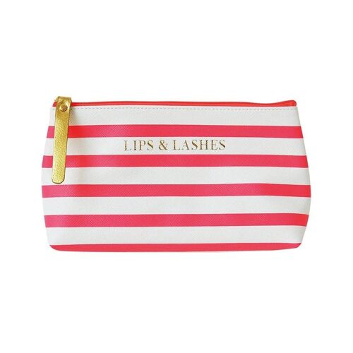 All Aboard Lips & Lashes Make Up Bag- by Bombay Duck