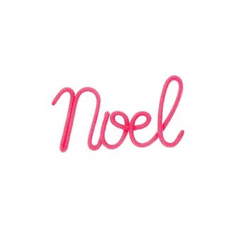 Noel Rope Word Neon Coral - par Bombay Duck 2