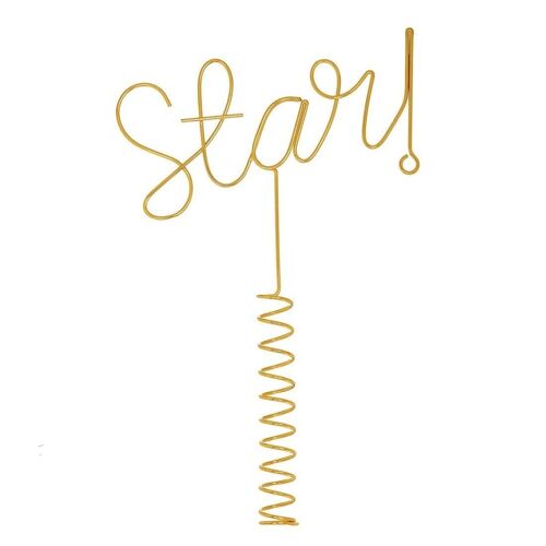 Star Wire Word Xmas Tree Topper- by Bombay Duck