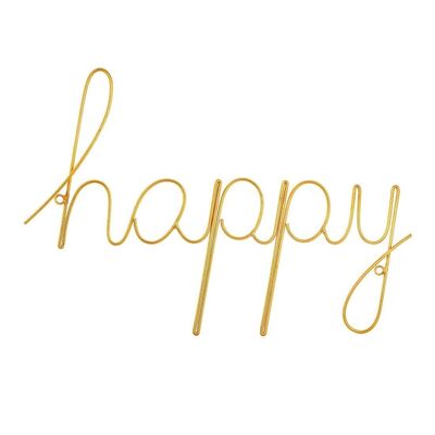 Happy Wire Word Gold- by Bombay Duck