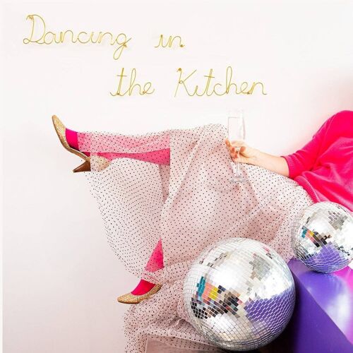 Dancing In The Kitchen Wire Word Gold- by Bombay Duck