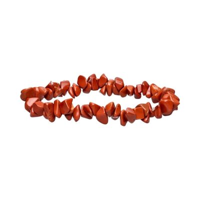 Bracciale con chip di diaspro rosso