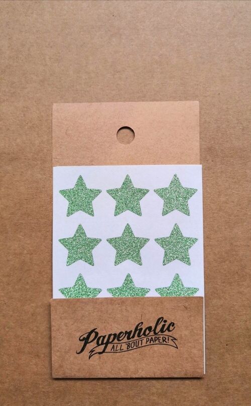 Glitter Sticker Small Stars Grün