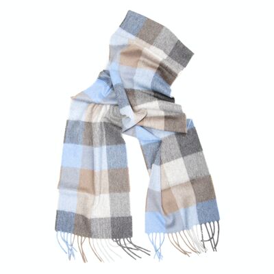 Oban Cool Azure Cashmere Scarf