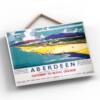 P0021 - Aberdeen Silver City Original National Railway Affiche Sur Une Plaque Décor Vintage 2