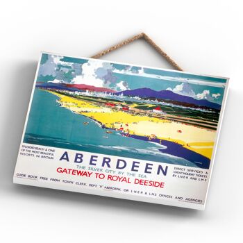 P0021 - Aberdeen Silver City Original National Railway Affiche Sur Une Plaque Décor Vintage 4