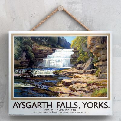 P0025 - Aysgarth Falls Yorkshire Original National Railway Poster On A Plaque Vintage Decor