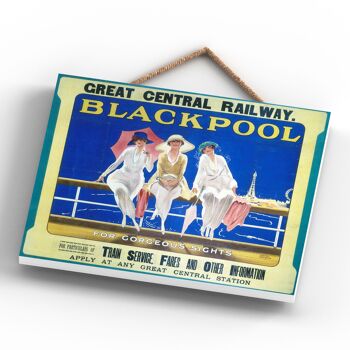 P0027 - Blackpool Gorgeous Sights Affiche originale des chemins de fer nationaux sur une plaque Décor vintage 4