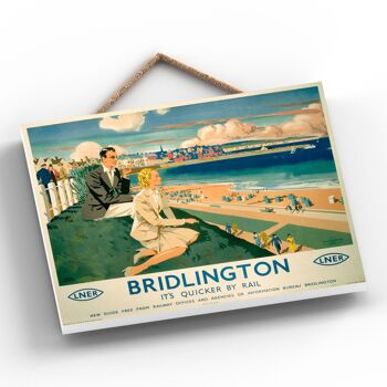 P0032 - Bridlington Coast Original National Railway Affiche Sur Une Plaque Décor Vintage 2