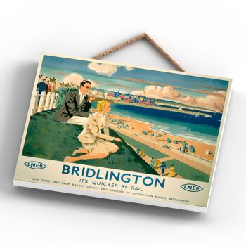 P0032 - Bridlington Coast Original National Railway Affiche Sur Une Plaque Décor Vintage 4