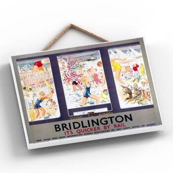 P0036 - Bridlington Train Fenêtre Scène Originale National Railway Affiche Sur Une Plaque Décor Vintage 2