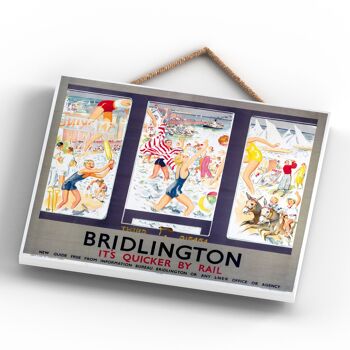 P0036 - Bridlington Train Fenêtre Scène Originale National Railway Affiche Sur Une Plaque Décor Vintage 4