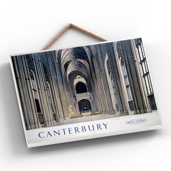 P0044 - Canterbury Cathedral The Nef Original National Railway Poster On A Plaque Vintage Decor 2