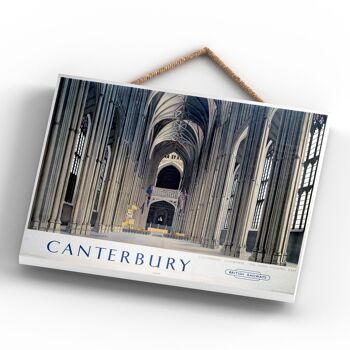 P0044 - Canterbury Cathedral The Nef Original National Railway Poster On A Plaque Vintage Decor 4