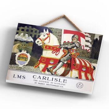 P0046 - Carlisle Whiteorse Affiche originale des chemins de fer nationaux sur une plaque décor vintage 4