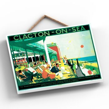 P0048 - Clacton On Sea Affiche Originale National Railway Sur Une Plaque Décor Vintage 2