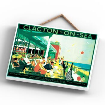 P0048 - Clacton On Sea Affiche Originale National Railway Sur Une Plaque Décor Vintage 4