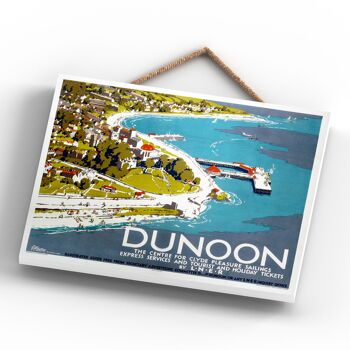 P0068 - Dunoon Affiche Originale Du Chemin De Fer National Sur Une Plaque Décor Vintage 4