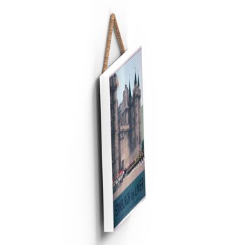 P0075 - Edinburgh Palace Of Holyroodhouse Affiche originale des chemins de fer nationaux sur une plaque décor vintage 3
