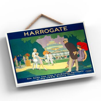 P0089 - Harrogate National Railway Affiche Originale Sur Une Plaque Décor Vintage 2