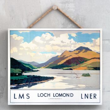 P0116 - Affiche originale du chemin de fer national du Loch Lomond Lner sur une plaque décor vintage 1