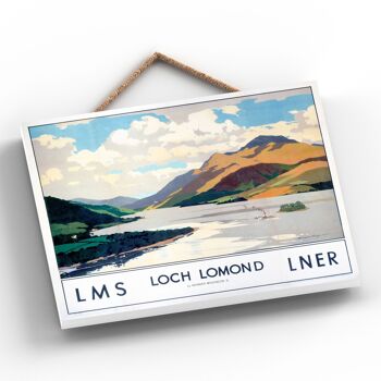 P0116 - Affiche originale du chemin de fer national du Loch Lomond Lner sur une plaque décor vintage 2