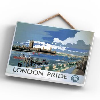 P0120 - London Pride Original National Railway Poster sur une plaque décor vintage 4