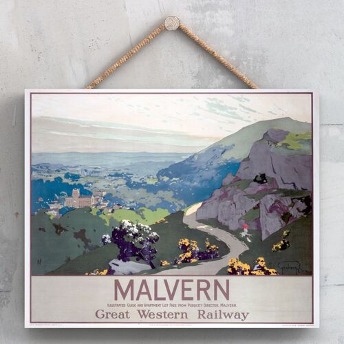 P0130 - Malvern Original National Railway Poster On A Plaque Vintage Decor