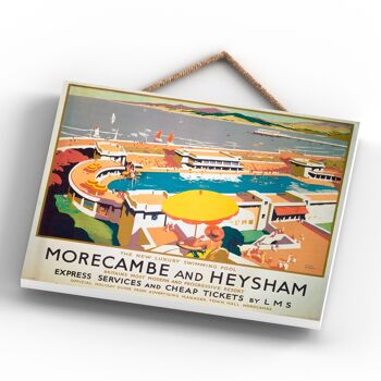 P0132 - Morecambe And Heysham Progressive National Railway Affiche Sur Une Plaque Décor Vintage 4