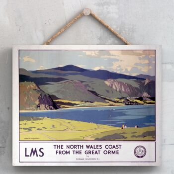 P0140 - North Wales Coast Great Orme Original National Railway Poster On A Plaque Vintage Decor 1