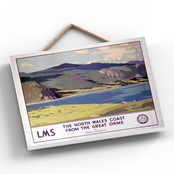 P0140 - North Wales Coast Great Orme Original National Railway Poster On A Plaque Vintage Decor 2