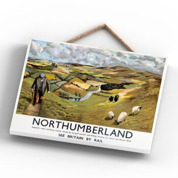 P0149 - Northumberland Northernly County Original National Railway Poster sur une plaque décor vintage 4