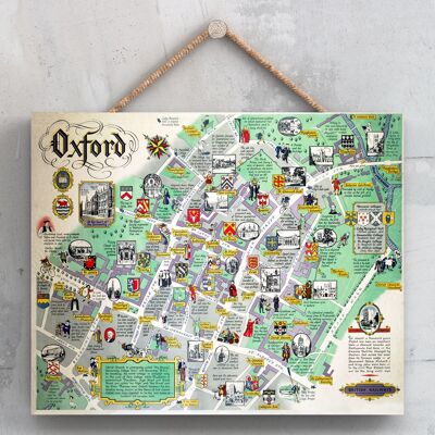 P0153 - Oxford Map British Rail Original National Railway Poster On A Plaque Vintage Decor