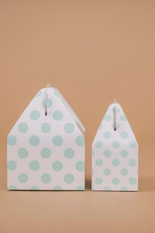 Favor Boxes Small Dots Mint