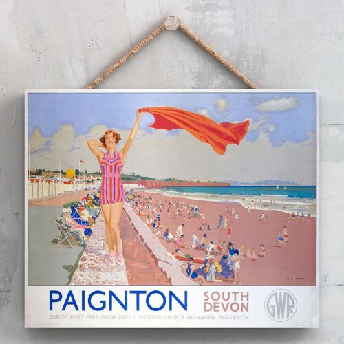 P0155 - Paignton Devon Original National Railway Poster On A Plaque Vintage Decor