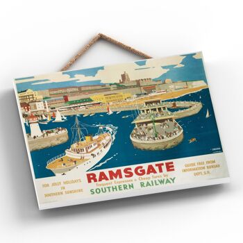 P0158 - Ramsgate Jolly Original National Railway Affiche Sur Une Plaque Décor Vintage 2
