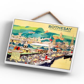 P0162 - Rothesay Steamers Affiche Originale National Railway Sur Une Plaque Décor Vintage 4