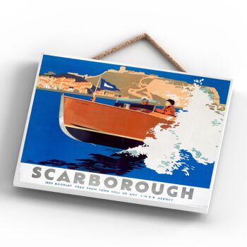 P0172 - Scarborough Boat Original National Railway Affiche Sur Une Plaque Décor Vintage 4