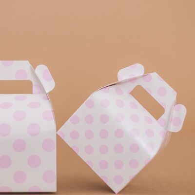 Favor Boxes Small Dots Dusty Rose