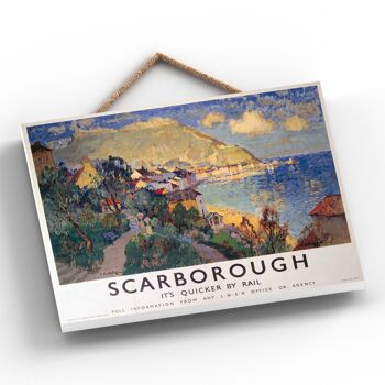 P0174 - Scarborough Coast Original National Railway Affiche Sur Une Plaque Décor Vintage 2