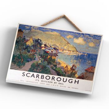 P0174 - Scarborough Coast Original National Railway Affiche Sur Une Plaque Décor Vintage 4