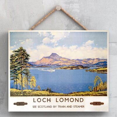 P0178 - Scotland Loch Lomond Original National Railway Poster On A Plaque Vintage Decor
