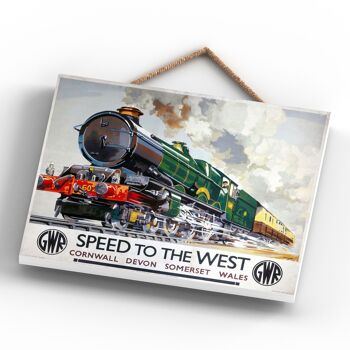 P0189 - Speed To The West Affiche Originale des Chemins de Fer Nationaux sur Plaque Décor Vintage 4