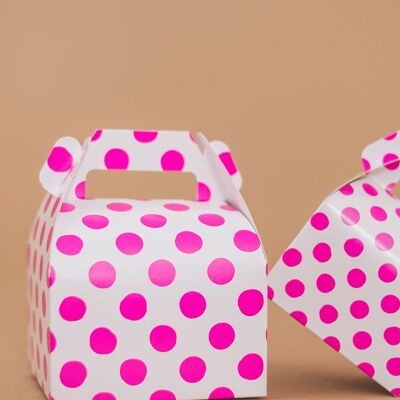 Favor Boxes Small Dots Funky Magenta